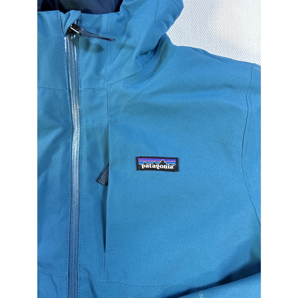 Patagonia Kids H2No Insulated Fleece Lined Waterproof Parka Jacket Blue Large 12 - Picture 5 of 16